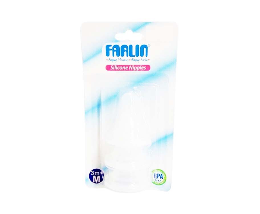 Farlin Silicone Nipples Medium 3m+