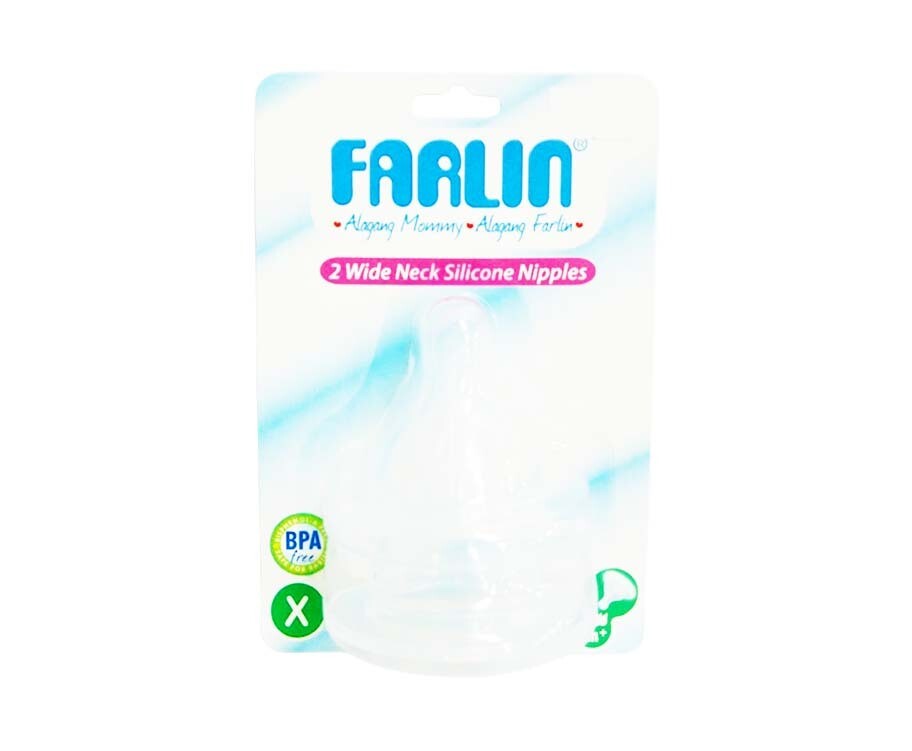 Farlin 2 Wide Neck Silicone Nipples X