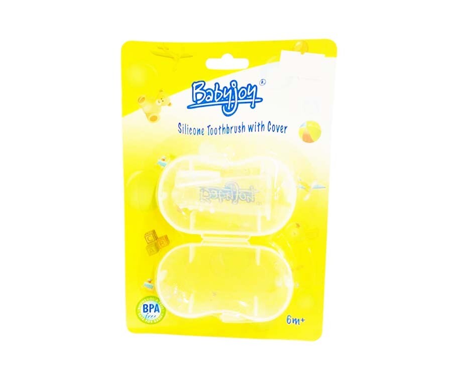 BabyJoy Silicone Toothbrush with Cover 6m+