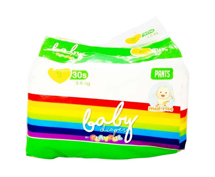 Baby Diaper by Playful Small (3-6kg) 30 Mid-Rise Pants