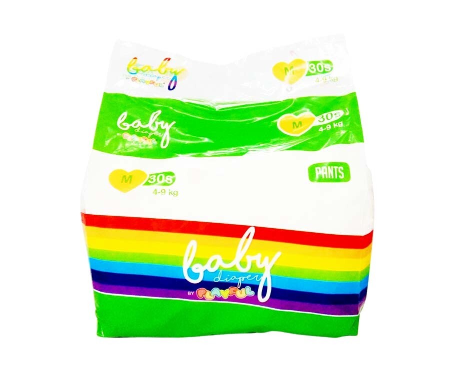 Baby Diaper by Playful Medium (4-9kg) 30 Pants