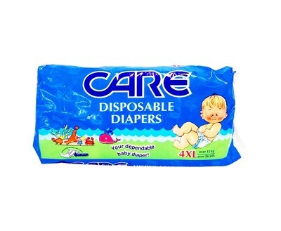Care Disposable Diapers XL (Over 12kg/ 26lbs) 4 Diapers