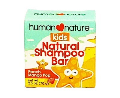 Human Nature Kids Natural Shampoo Bar Peach Mango Pop 2.5oz (70g)