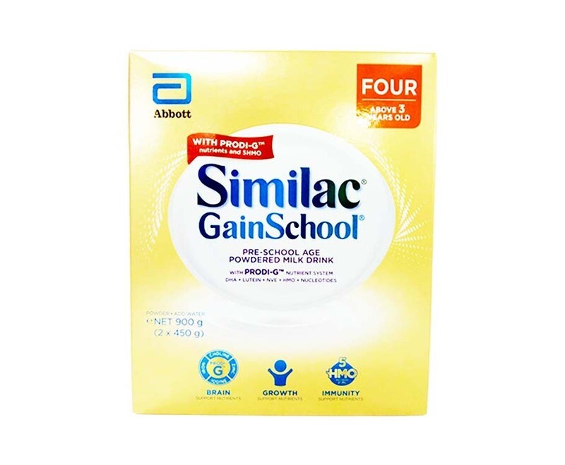 Abbott Similac GainSchool Four Above 3 Years Old Pre-School Age Powdered Milk Drink (2 Packs x 450g) 900g