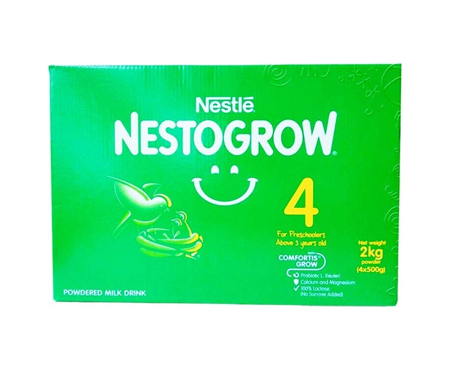 Nestlé Nestogrow 4 For Preschoolers Above 3 Years Old Powdered Milk Drink (4 Packs x 500g) 2kg