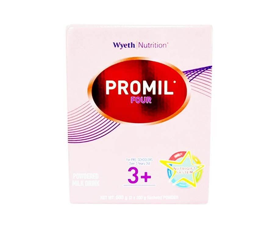 Wyeth Nutrition Promil Four Powdered Milk Drink For Pre-Schoolers Over 3 Years Old (2 Packs x 300g) 600g