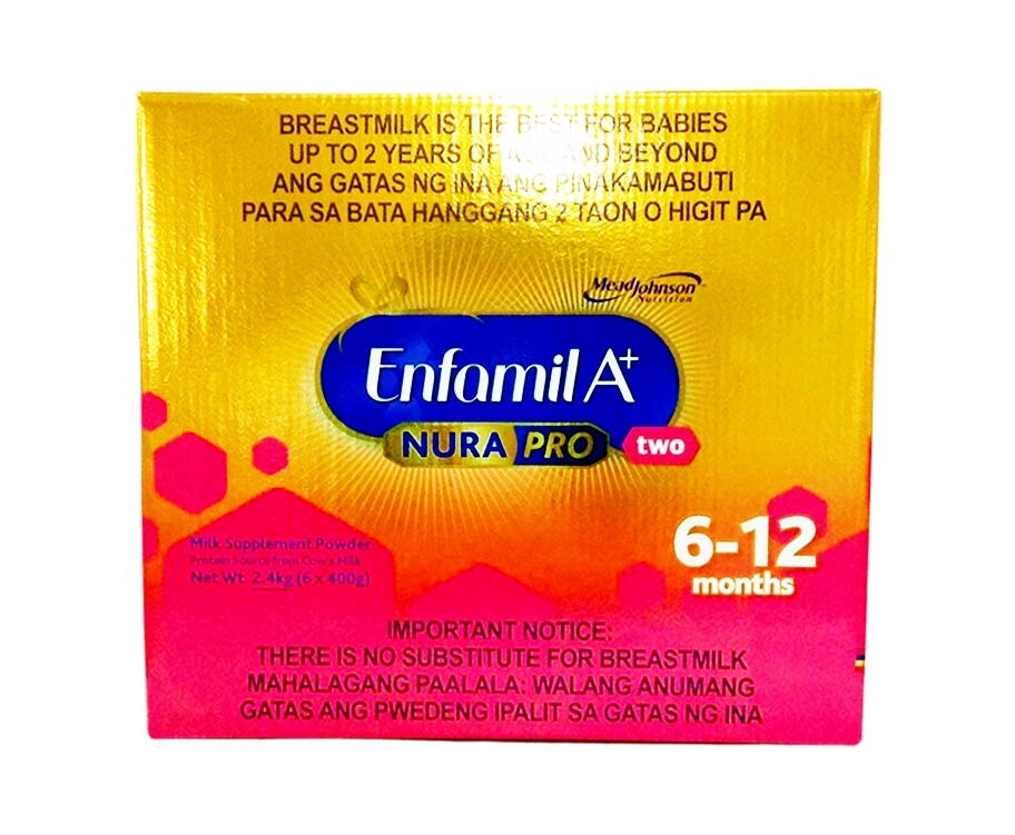 Enfamil A+ Nura Pro Two Milk Supplement Powder 6-12 Months (6 Packs x 400g) 2.4kg