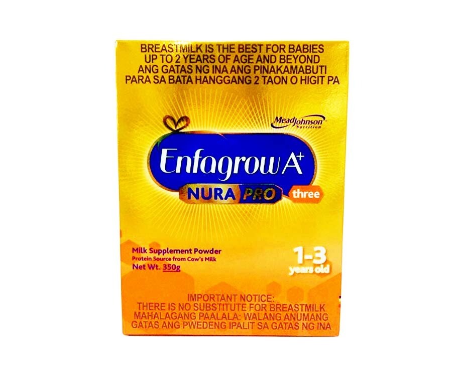 Enfagrow A+ Nura Pro Three Milk Supplement Powder 1-3 Years Old  350g