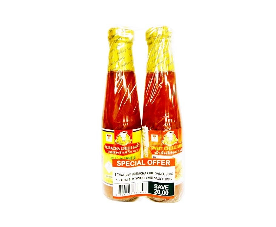 Thai Boy Sriracha Chilli Sauce 300g + Thai Boy Chili Sauce 300g