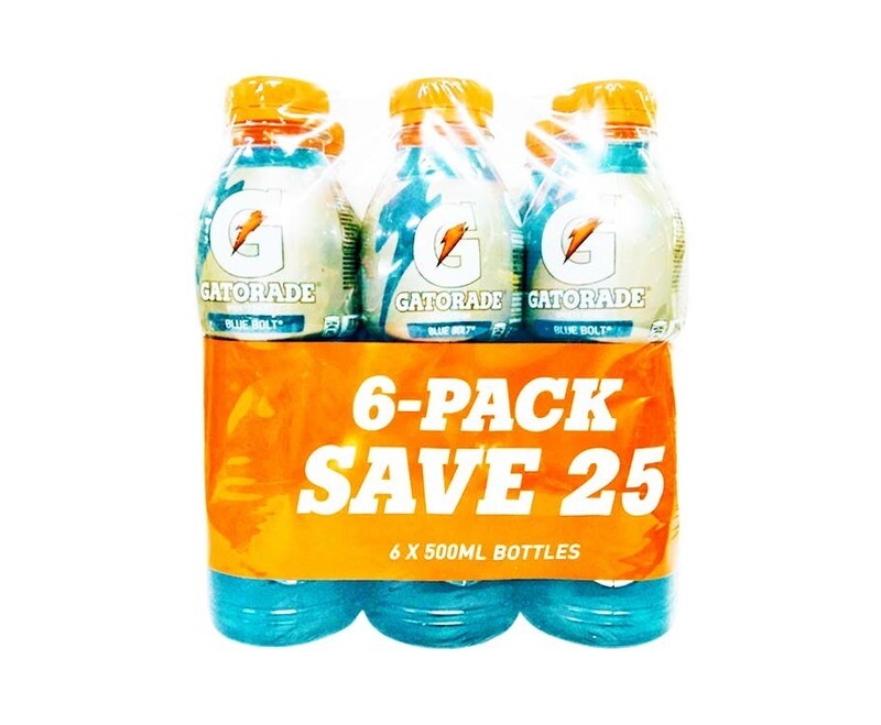 Gatorade Sports Drink Blue Bolt (6 Packs x 500mL)