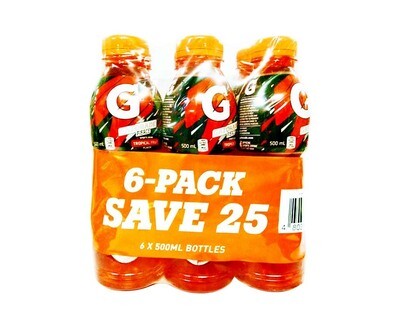 Gatorade Fierce Sports Drink Tropical Fruit Flavor (6 Packs x 500mL)
