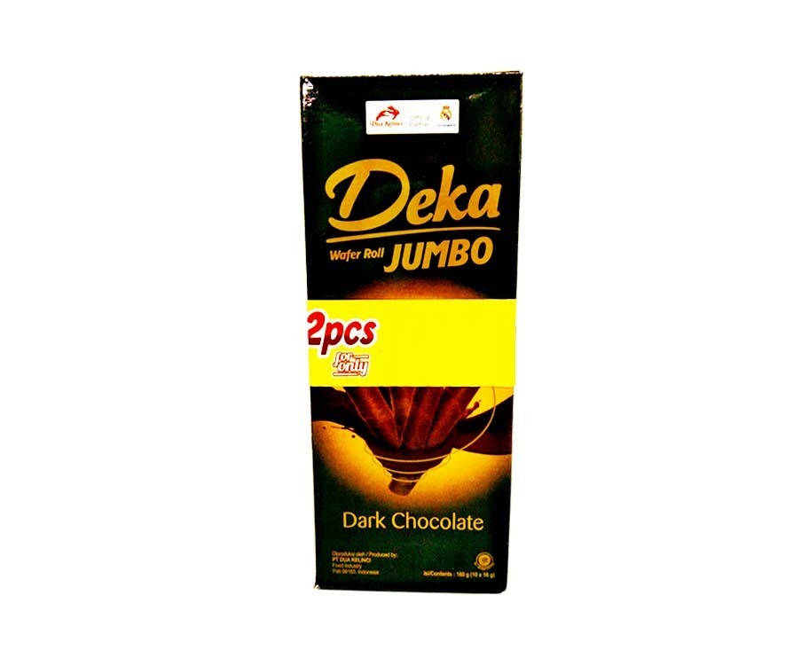 Deka Wafer Roll Jumbo Dark Chocolate 160g + Deka Wafer Roll Jumbo White Coffee 160g