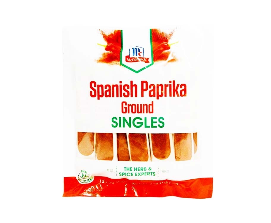 McCormick Spanish Paprika Ground In Singles (12 Packs x 3g) 36g