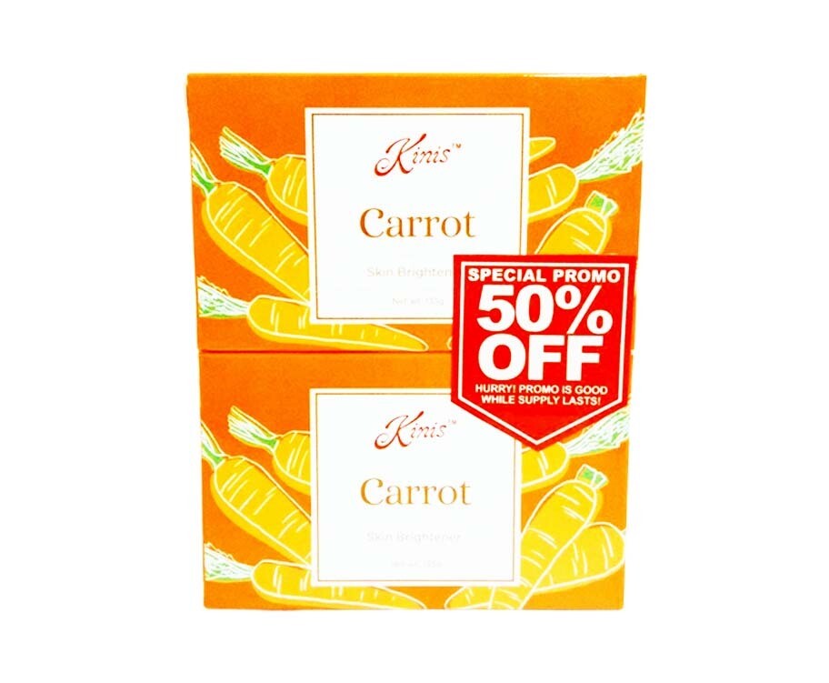 Kinis Carrot Skin Brightener Soap (2 Packs x 135g)