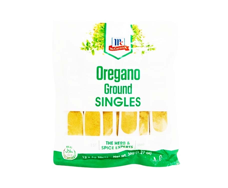 McCormick Oregano Ground In Singles (12 Packs x 3g) 36g