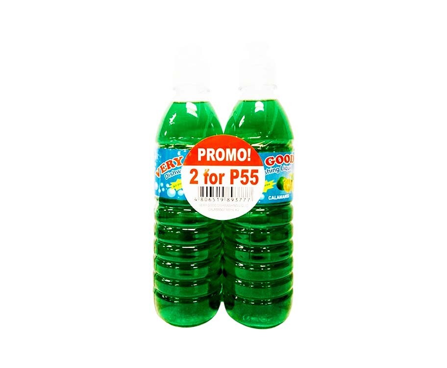 Very Good Dishwashing Liquid Calamansi (2 Bottles x 500mL)