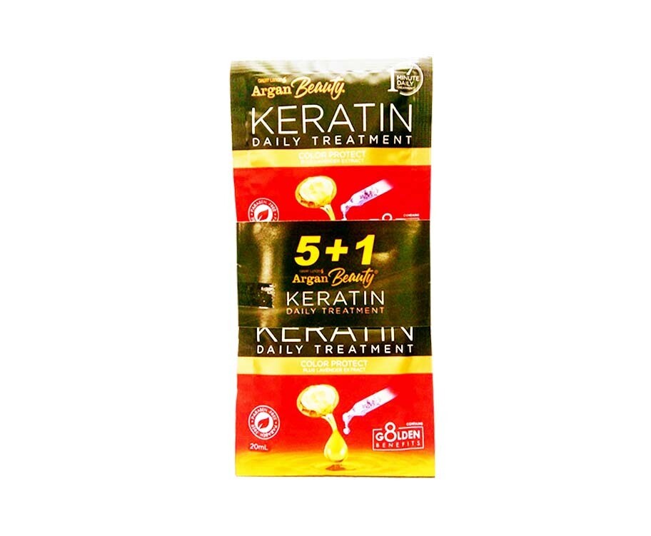Great Lengths Argan Beauty Keratin Daily Treatment Color Protect Plus Lavender Extract (5+1 Sachets x 20mL)