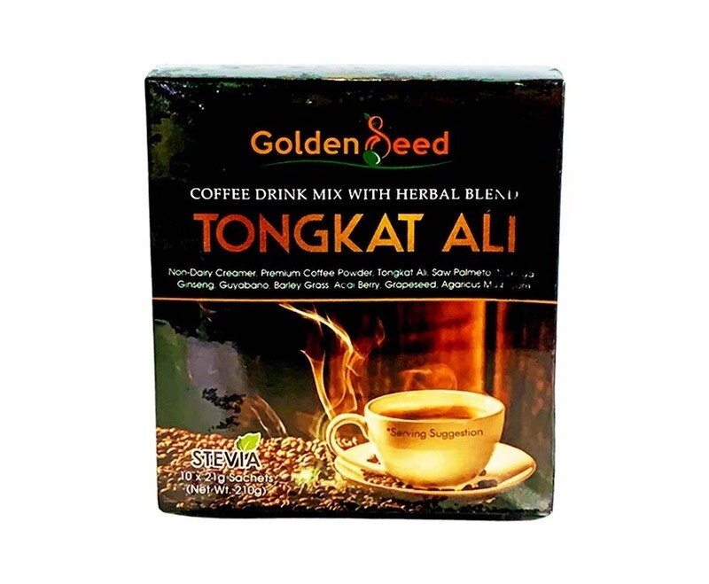 Stevia Golden Seed Tongkat Ali Coffee Drink Mix with Herbal Blend (10