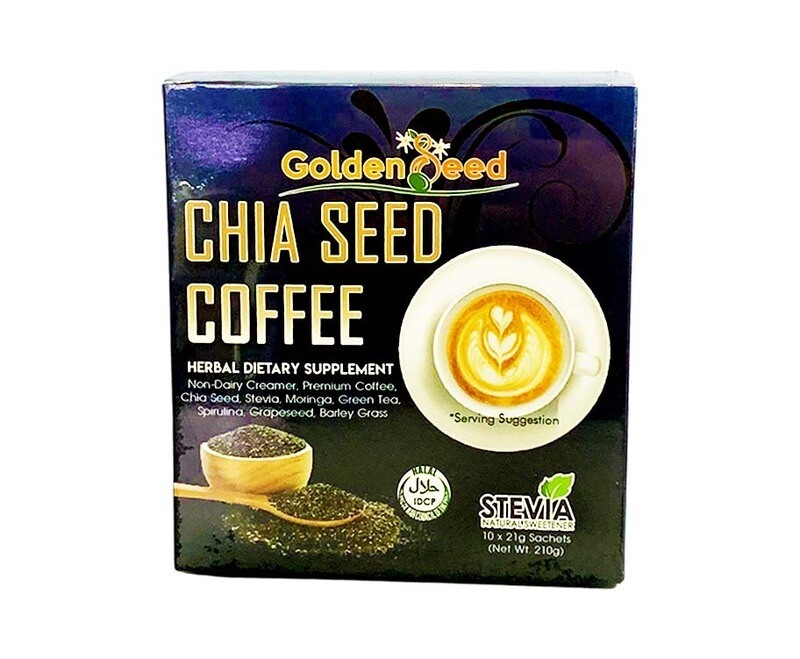 Golden Seed Chia Seed Coffee Herbal Dietary Supplement (10 x 21g