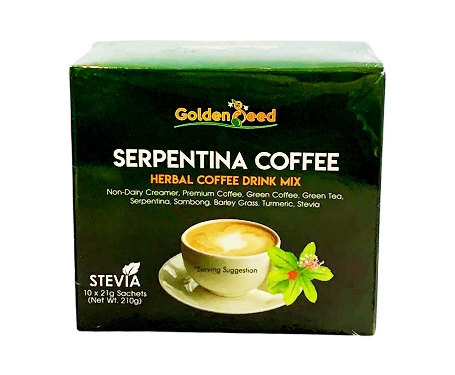 Golden Seed Serpentina Coffee Herbal Coffee Drink Mix (10 Packs x 21g) 210g