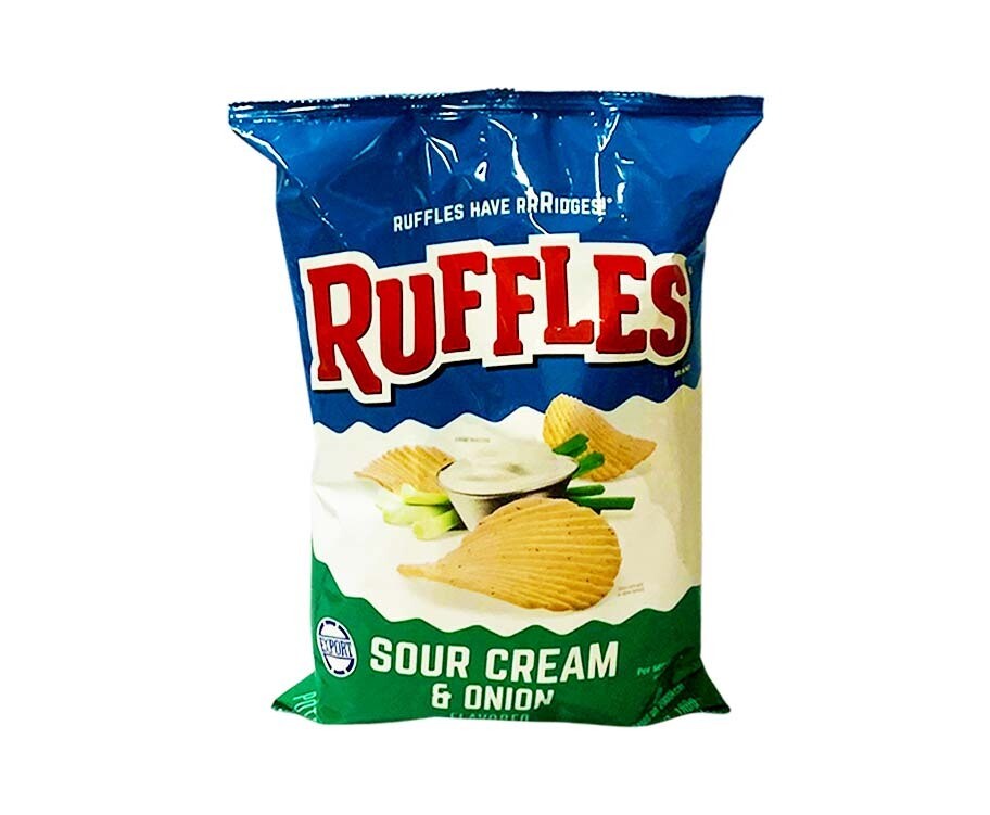 Ruffles Potato Chips Sour Cream &amp; Onion Flavored 180g