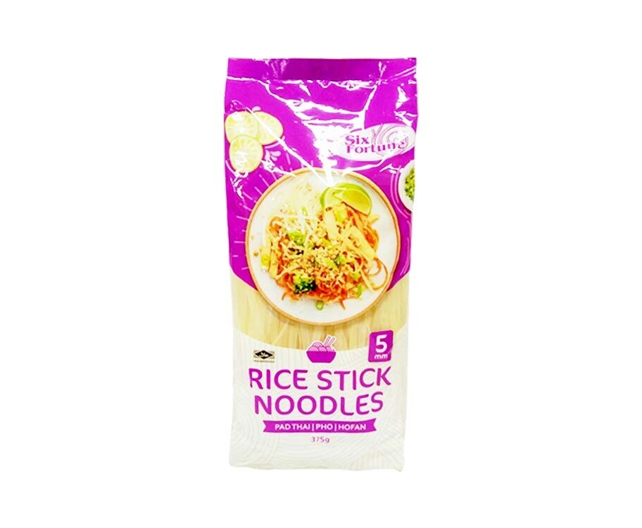 Six Fortune Rice Stick Noodles (5mm) 375g