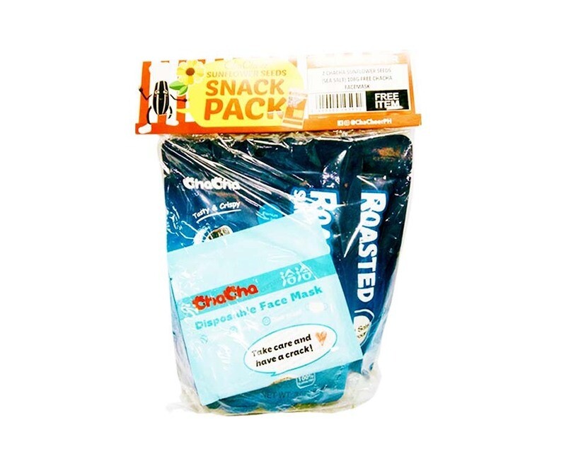 ChaCha Roasted Sunflower Seeds (2 Packs x 108g + Free Disposable Face Mask)