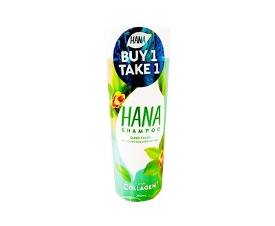 Hana Shampoo Green Fresh with Collagen (2 Bottles x 200mL)