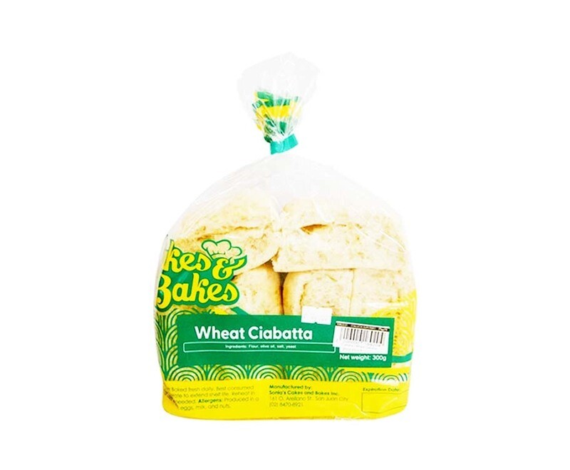 Sonia Cakes & Bakes Wheat Ciabatta 6 Pieces 300g