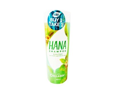 Hana Shampoo Green Fresh with Collagen (2 Bottles x 380mL)