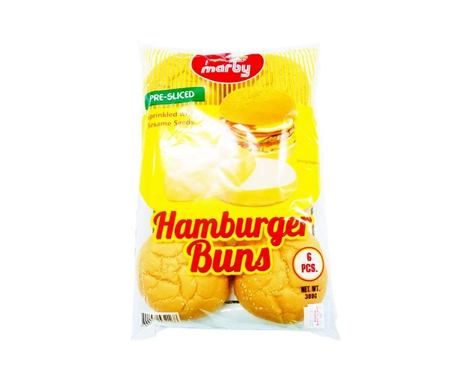 Marby Pre-Sliced Hamburger Buns with Sesame Seeds 6 Pieces 300g