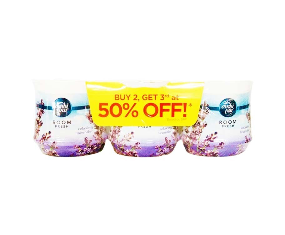 Ambi Pur Room Fresh Relaxing Lavender (3 Packs x 180g)