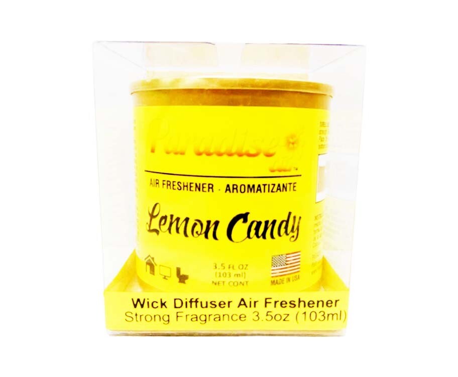 Paradise Air Lemon Candy Wick Diffuser Air Freshener Strong Fragrance 3.5oz (103mL)