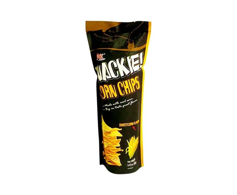 Ok Wackie Corn Chips Sweet Corn Flavor 3.45oz (98g)