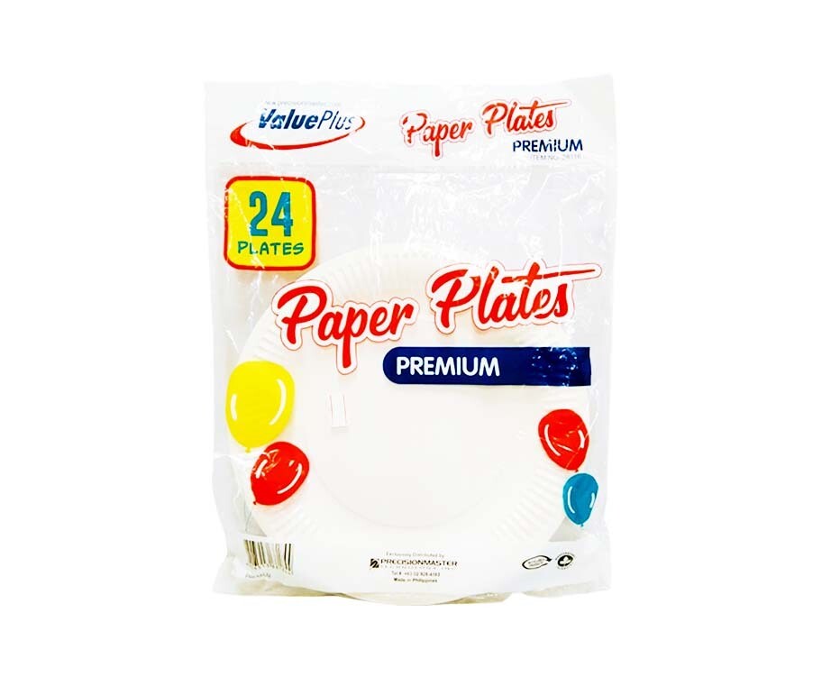 Value Plus Paper Plates Premium 24 Plates