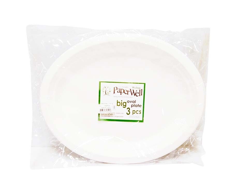 Welup Paper Well Big Oval Plate (3 Pieces)