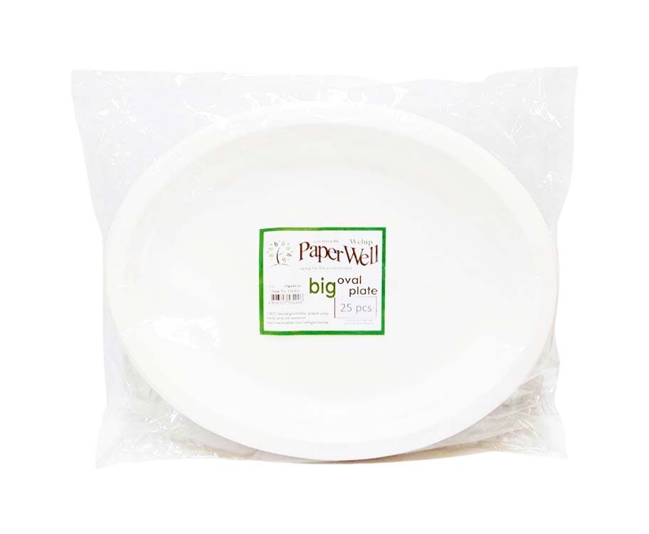 Welup Paper Well Big Oval Plate (25 Pieces)