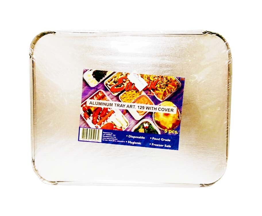 Edison LST Aluminum Tray Art. 129 with Cover (5 Pieces)