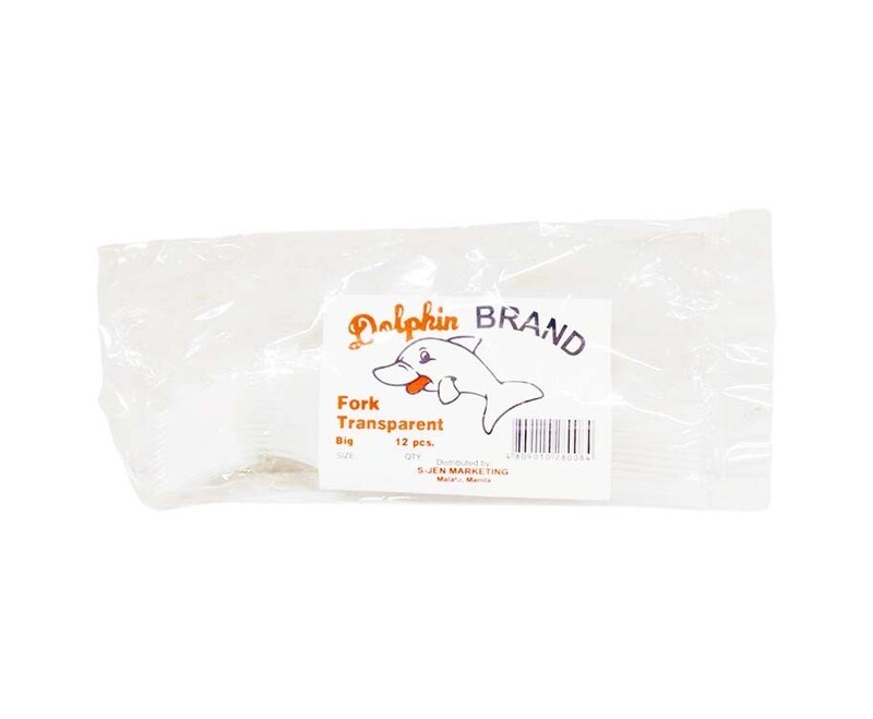 Dolphin Brand Fork Transparent Big 12 Pieces