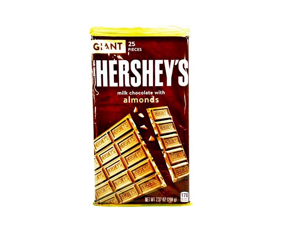 Hershey's Milk Chocolate with Almonds Giant 208g