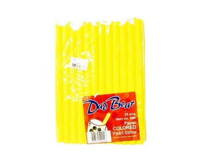 Dad Bear Paper Colored Pearl Straw 25 Pieces