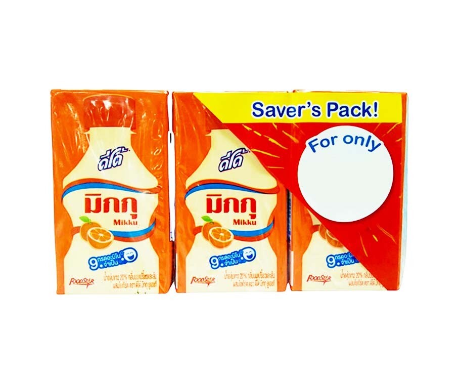 Mikku Yogurt Drink Orange Flavor (6 Packs x 115mL)