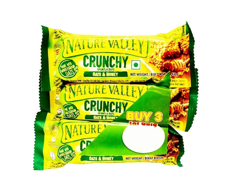 Nature Valley Crunchy Granola Bars Oats &amp; Honey (3 Packs x 42g)