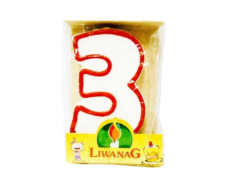 Liwanag Number Candle No. 3