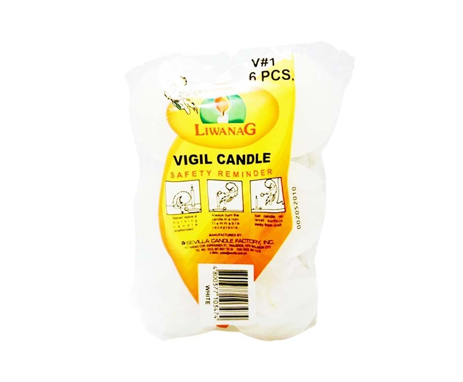 Liwanag Vigil Candle V#1 6 Pieces