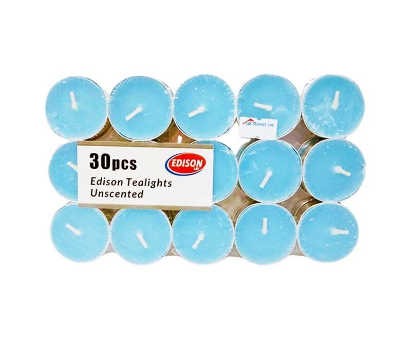 Edison Tealights Unscented 30 Pieces