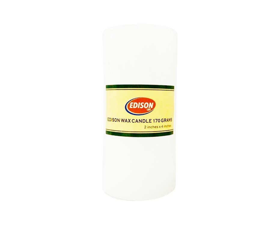 Edison Wax Candle White 170g (2 inches x 4 inches)