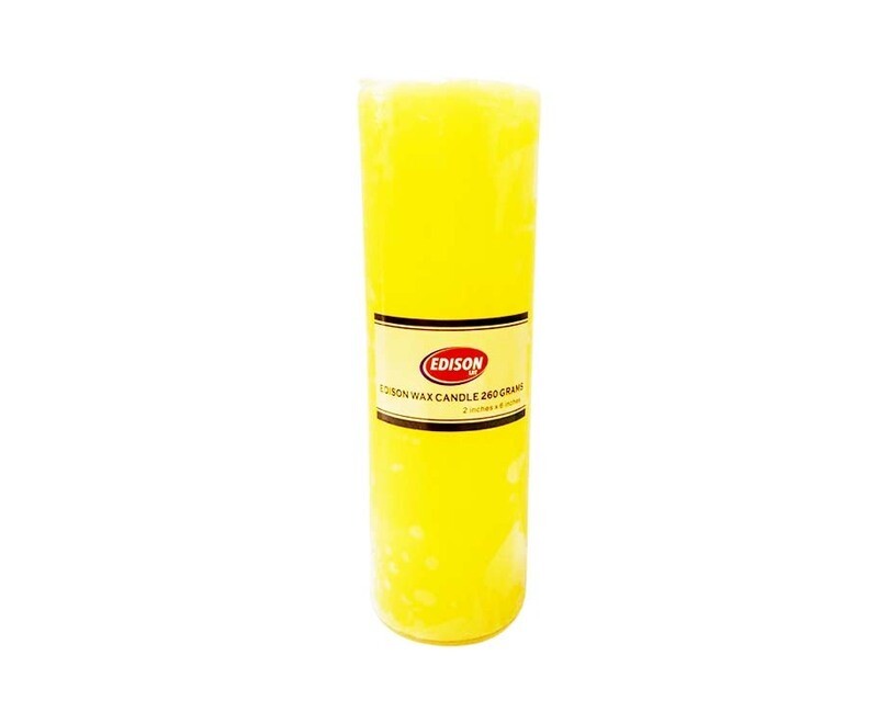 Edison Wax Candle Yellow 260g (2 inches x 6 inches)