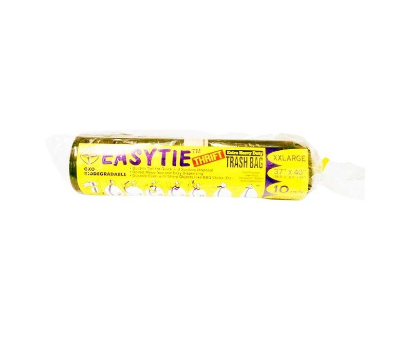 Easytie Thrift Extra Heavy Duty Trash Bag XXL Black 10 Pieces