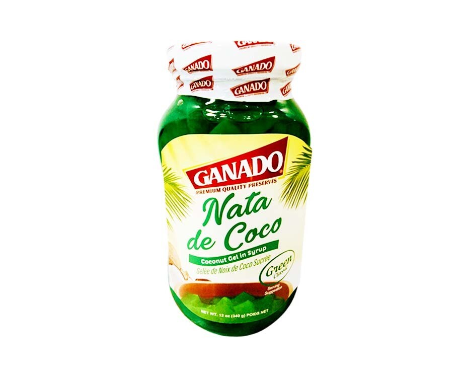 Ganado Premium Quality Preserves Nata de Coco Coconut Gel in Syrup Green Classic 340g